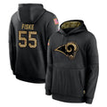 BIPIHUC LA.Rams #55 Braden Fiske Player Black Salute to Service Hoodies Limited Game Stitched Jerseys
