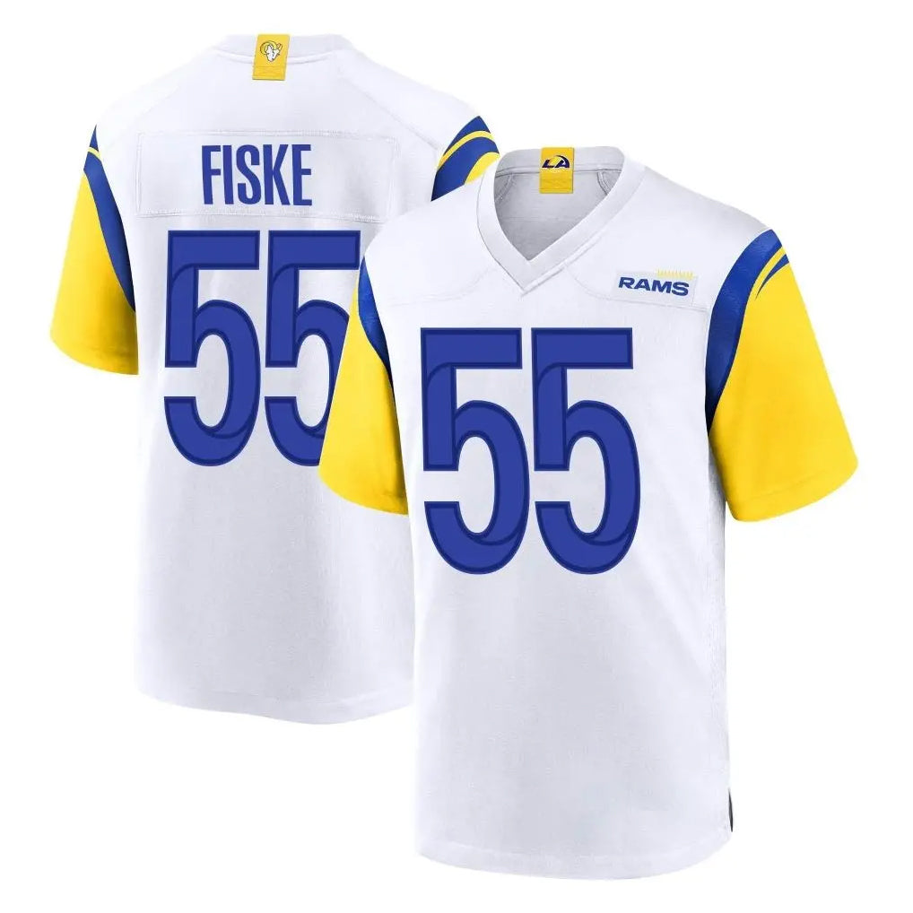 BIPIHUC LA.Rams #55 Braden Fiske Player White Home Game Stitched Jerseys