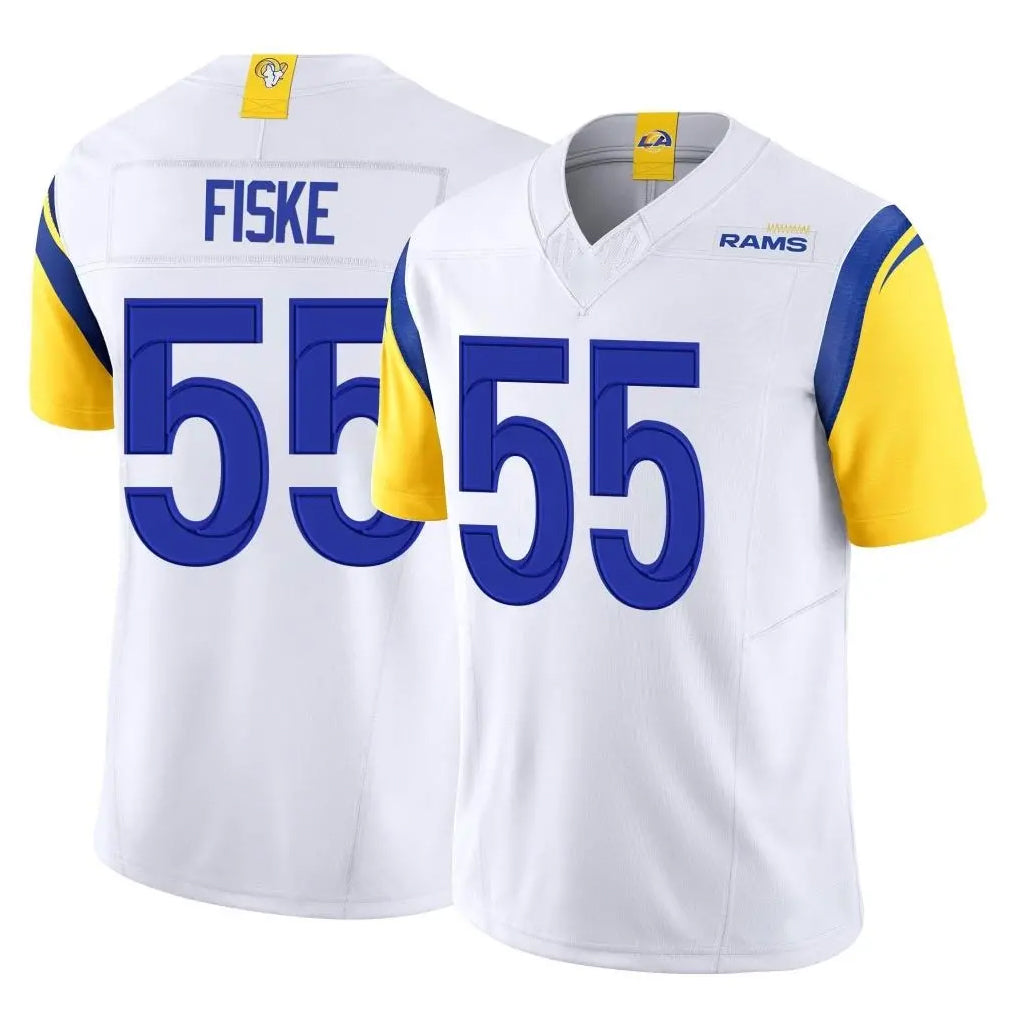 BIPIHUC LA.Rams #55 Braden Fiske Player White Limited Vapor F.U.S.E. Home Game Stitched Jerseys