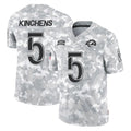 BIPIHUC LA.Rams #5 Kamren Kinchens Player Arctic Camo Salute To Service Limited Game Stitched Jerseys