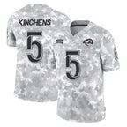 BIPIHUC LA.Rams #5 Kamren Kinchens Player Arctic Camo Salute To Service Limited Game Stitched Jerseys