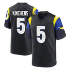 BIPIHUC LA.Rams #5 Kamren Kinchens Player Black Midnight Rivalries Collection Home Game Stitched Jerseys