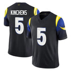 BIPIHUC LA.Rams #5 Kamren Kinchens Player Black Midnight Rivalries Collection Limited Home Game Stitched Jerseys