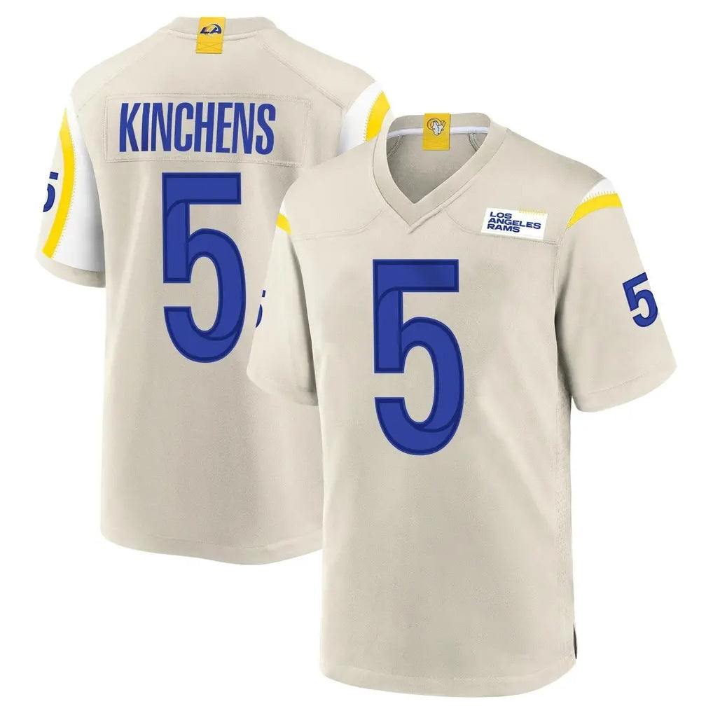 BIPIHUC LA.Rams #5 Kamren Kinchens Player Bone Home Game Stitched Jerseys