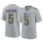 BIPIHUC LA.Rams #5 Kamren Kinchens Player Gray Atmosphere Fashion Home Game Stitched Jerseys