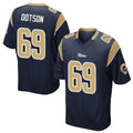 BIPIHUC LA.Rams #69 Kevin Dotson Player Navy Home Game Stitched Jerseys