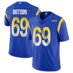 BIPIHUC LA.Rams #69 Kevin Dotson Player Royal Limited Vapor Untouchable Home Game Stitched Jerseys