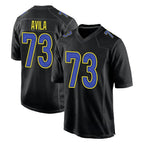BIPIHUC LA.Rams #73 Steve Avila Player Black Fashion Limited Home Game Stitched Jerseys