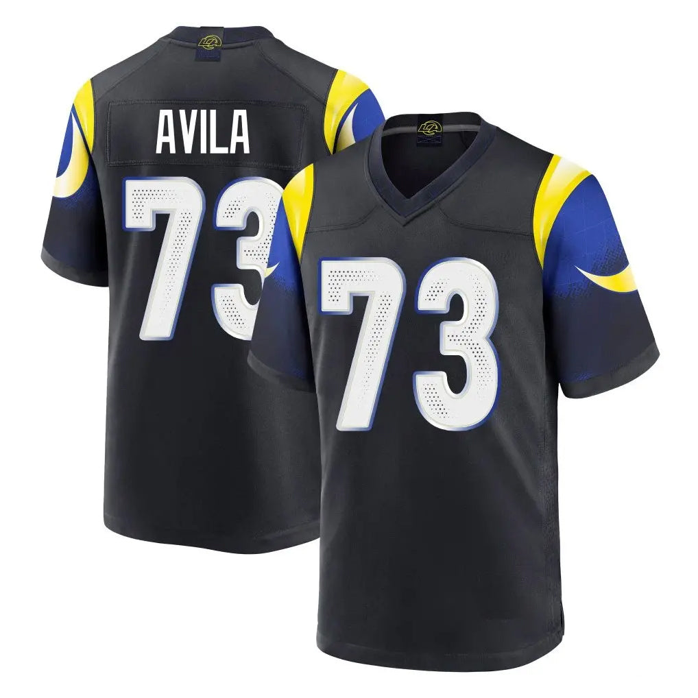 BIPIHUC LA.Rams #73 Steve Avila Player Black Midnight Rivalries Collection Home Game Stitched Jerseys