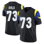 BIPIHUC LA.Rams #73 Steve Avila Player Black Midnight Rivalries Collection Limited Home Game Stitched Jerseys