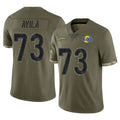 BIPIHUC LA.Rams #73 Steve Avila Player Olive Salute To Service Limited Stitched Jerseys
