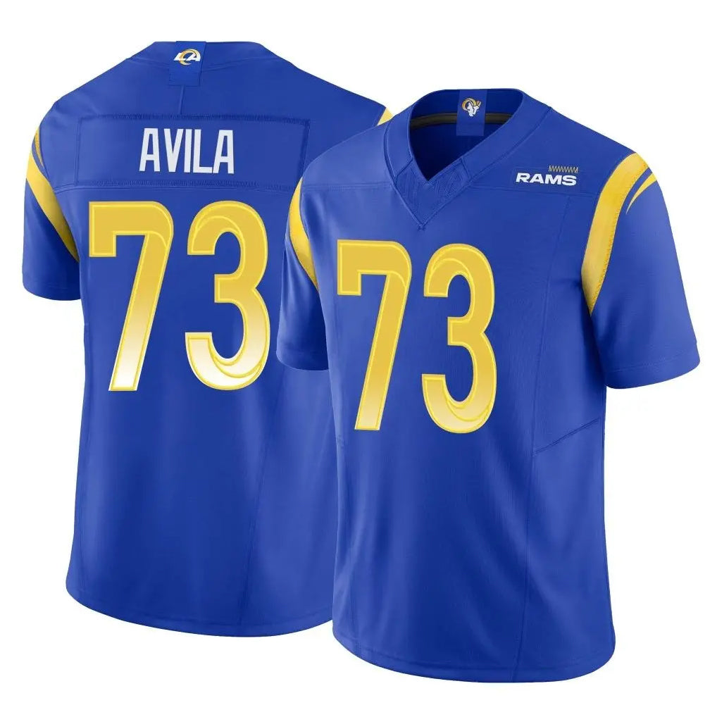 BIPIHUC LA.Rams #73 Steve Avila Player Royal Limited Vapor F.U.S.E. Home Game Stitched Jerseys