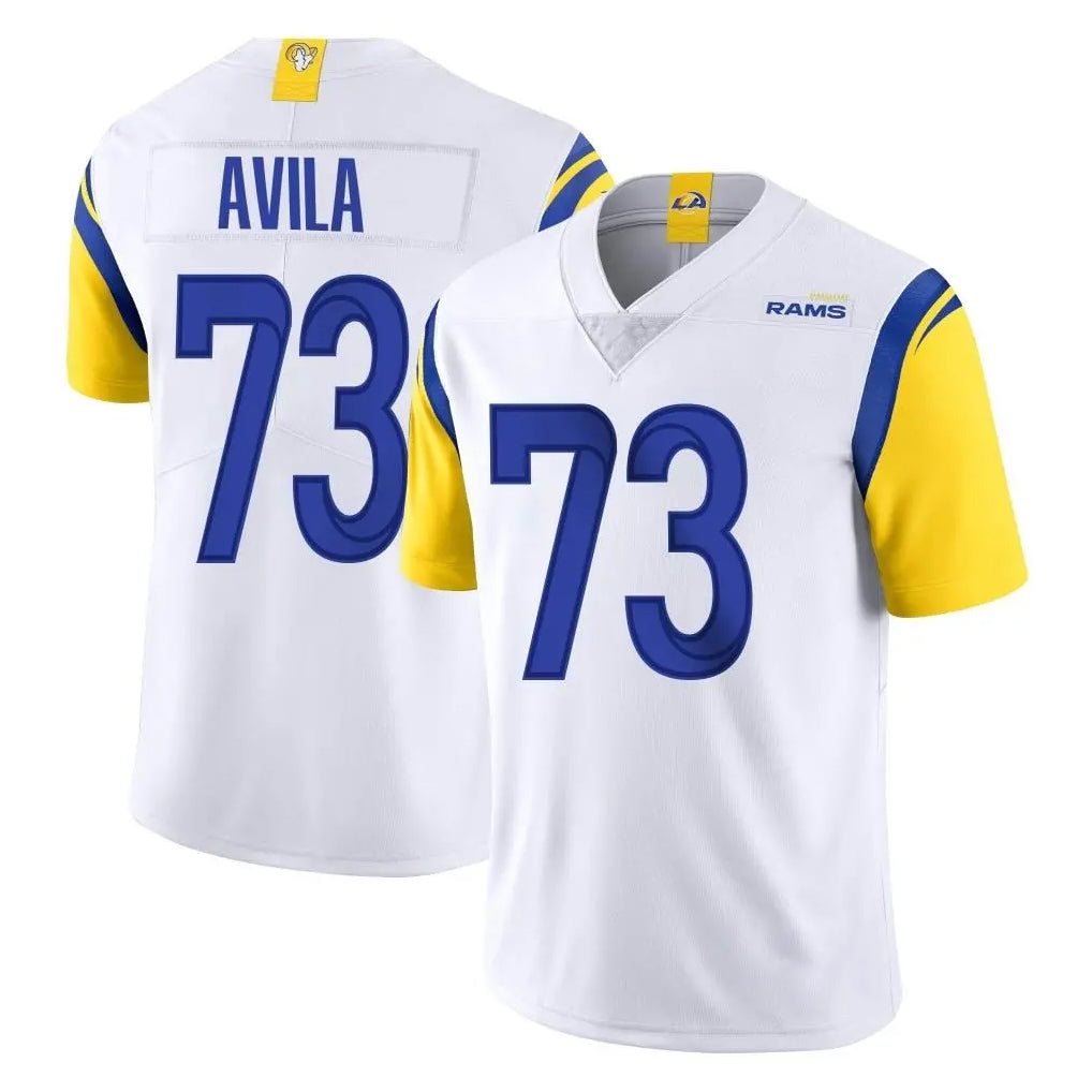 BIPIHUC LA.Rams #73 Steve Avila Player White Limited Vapor Untouchable Home Game Stitched Jerseys