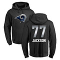 BIPIHUC LA.Rams #77 Alaric Jackson Player Black Pullover Hoodie Limited Game Stitched Jerseys