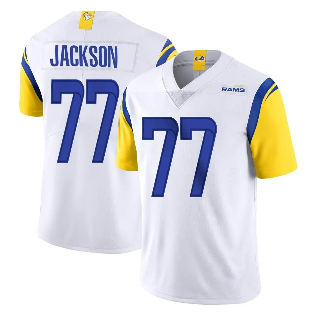 BIPIHUC LA.Rams #77 Alaric Jackson Player White Limited Vapor Untouchable Home Game Stitched Jerseys