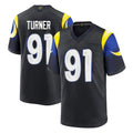 BIPIHUC LA.Rams #91 Kobie Turner Player Black Midnight Rivalries Collection Home Game Stitched Jerseys