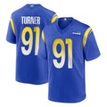 BIPIHUC LA.Rams #91 Kobie Turner Player Royal Home Game Stitched Jerseys