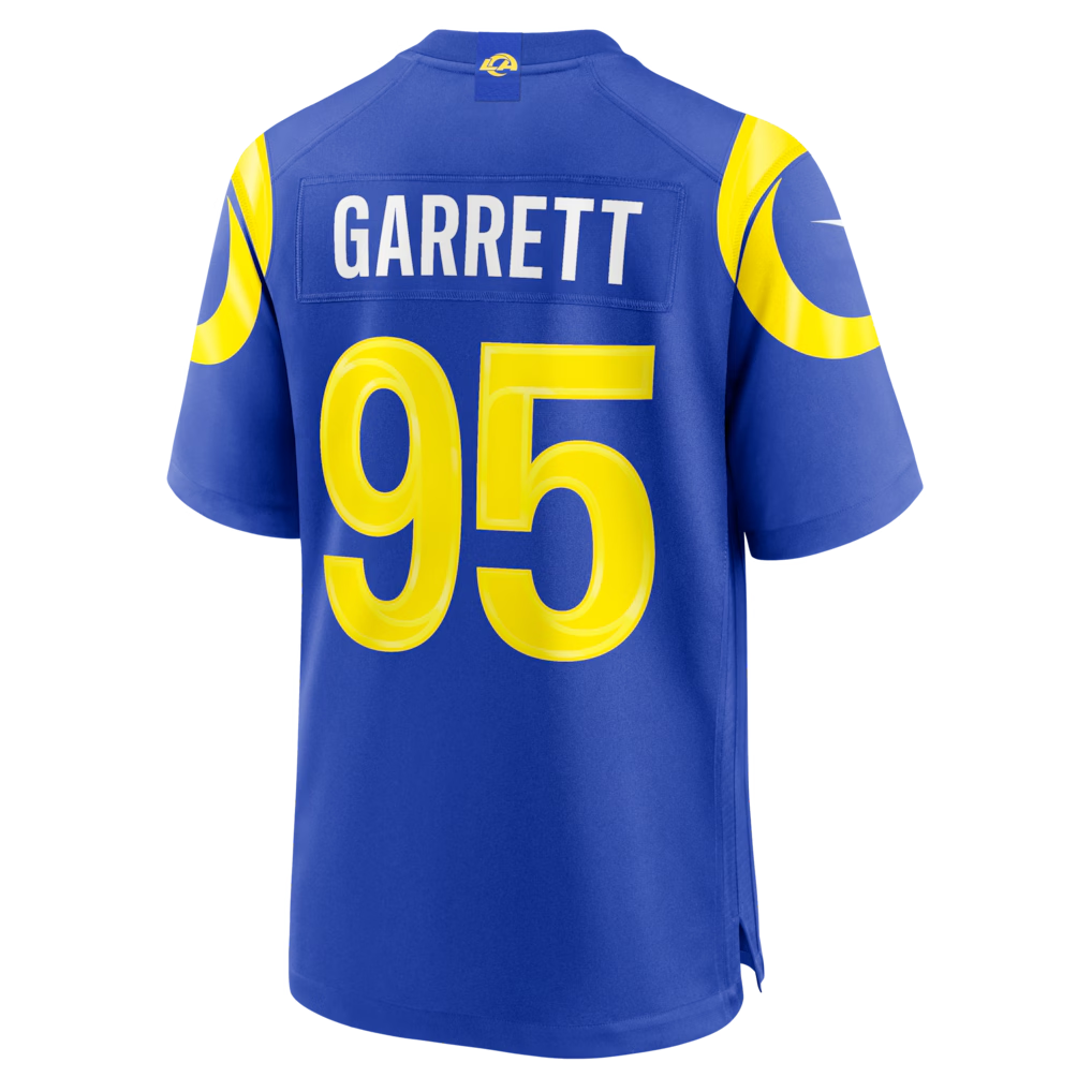 BIPIHUC LA.Rams #95 Myles Garrett Royal Game Stitched Jerseys