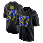 BIPIHUC LA.Rams #97 Poona Ford Player Black Fashion Limited Home Game Stitched Jerseys