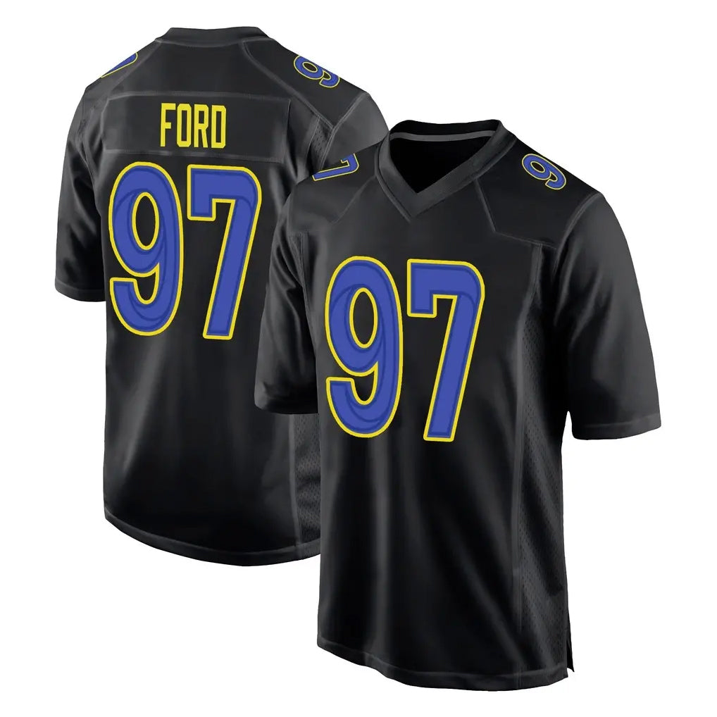 BIPIHUC LA.Rams #97 Poona Ford Player Black Fashion Limited Home Game Stitched Jerseys