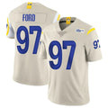 BIPIHUC LA.Rams #97 Poona Ford Player Bone Limited Vapor Home Game Stitched Jerseys
