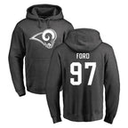 BIPIHUC LA.Rams #97 Poona Ford Player Gray Pullover Hoodie Limited Game Stitched Jerseys