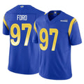 BIPIHUC LA.Rams #97 Poona Ford Player Royal Limited Vapor F.U.S.E. Home Game Stitched Jerseys