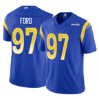BIPIHUC LA.Rams #97 Poona Ford Player Royal Limited Vapor F.U.S.E. Home Game Stitched Jerseys