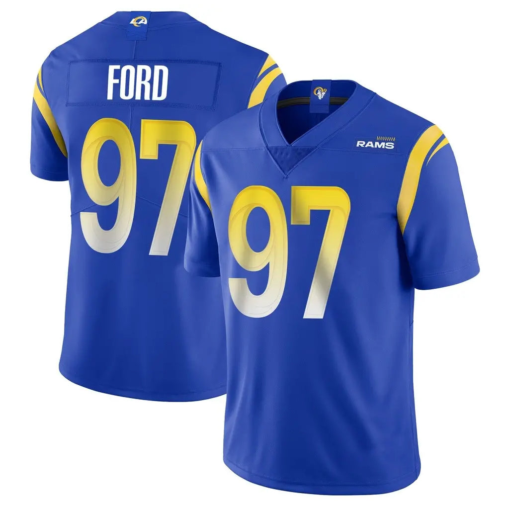 BIPIHUC LA.Rams #97 Poona Ford Player Royal Limited Vapor Untouchable Home Game Stitched Jerseys