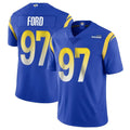 BIPIHUC LA.Rams #97 Poona Ford Player Royal Limited Vapor Untouchable Home Game Stitched Jerseys
