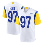 BIPIHUC LA.Rams #97 Poona Ford Player White Home Game Stitched Jerseys