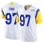 BIPIHUC LA.Rams #97 Poona Ford Player White Limited Vapor F.U.S.E. Home Game Stitched Jerseys