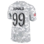 BIPIHUC LA.Rams #99 Aaron Donald Arctic Camo 2024 Salute to Service Retired Player Limited Jersey Stitched Jerseys