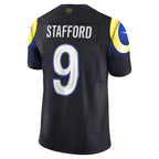 BIPIHUC LA.Rams #9 Matthew Stafford Player Midnight Blue Rivalries Collection Vapor Limited Stitched Jerseys