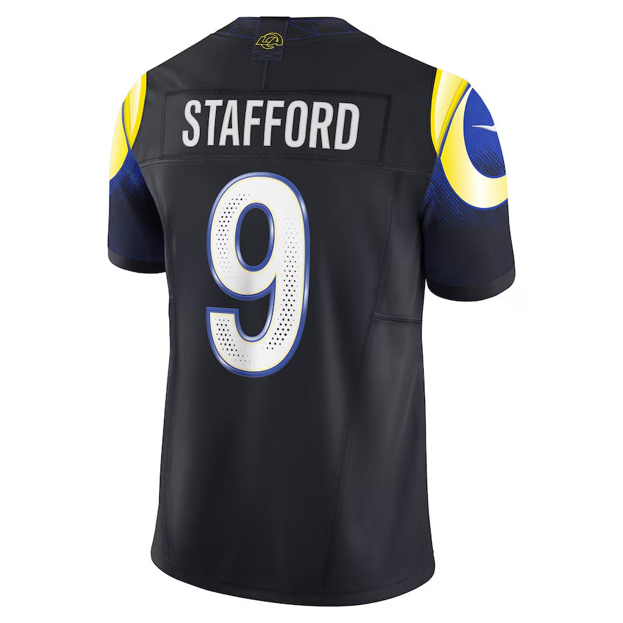 BIPIHUC LA.Rams #9 Matthew Stafford Player Midnight Blue Rivalries Collection Vapor Limited Stitched Jerseys