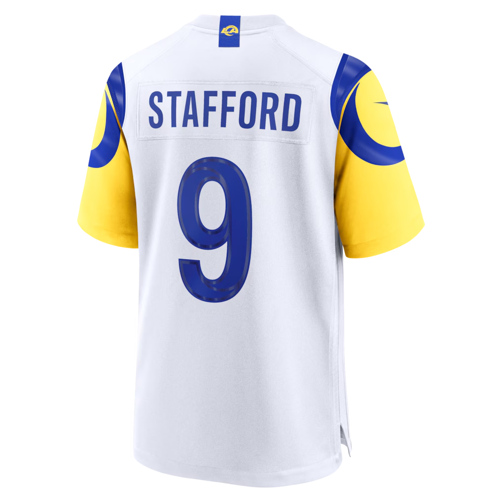 BIPIHUC LA.Rams #9 Matthew Stafford White White Game Player Stitched Jerseys