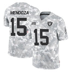 BIPIHUC LV.Raiders #15 Fernando Mendoza Player Arctic Camo Salute To Service Limited Game Stitched Jerseys