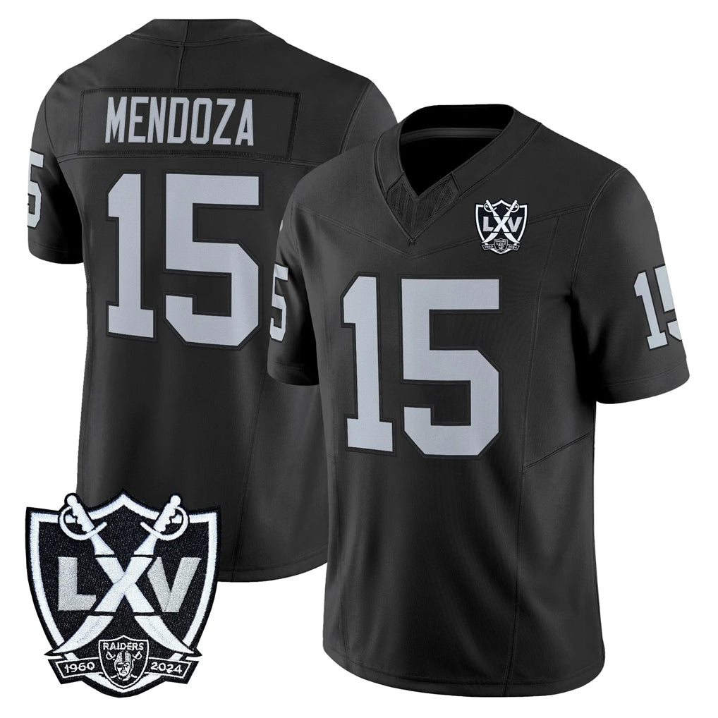BIPIHUC LV.Raiders #15 Fernando Mendoza Player Black 2026 Vapor Limited Home Game Stitched Jerseys