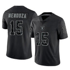 BIPIHUC LV.Raiders #15 Fernando Mendoza Player Black Reflective Limited Game Stitched Jerseys