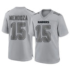 BIPIHUC LV.Raiders #15 Fernando Mendoza Player Gray Atmosphere Fashion Limited Game Stitched Jerseys