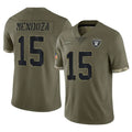 BIPIHUC LV.Raiders #15 Fernando Mendoza Player Olive Salute To Service Limited Stitched Jerseys