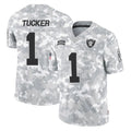 BIPIHUC LV.Raiders #1 Tre Tucker Player Arctic Camo Salute To Service Limited Game Stitched Jerseys