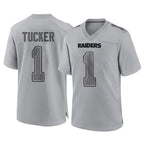BIPIHUC LV.Raiders #1 Tre Tucker Player Gray Atmosphere Fashion Limited Game Stitched Jerseys