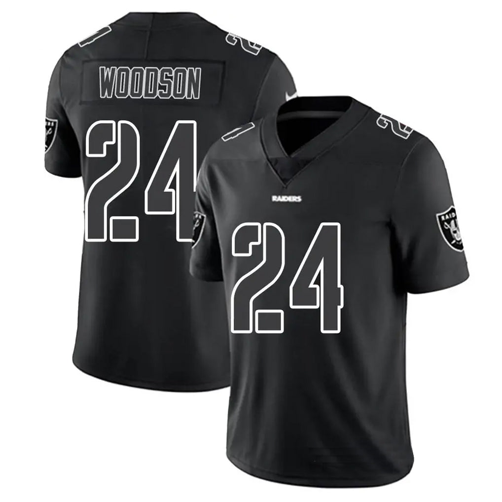 BIPIHUC LV.Raiders #24 Charles Woodson Player Black Impact Limited Stitched Jerseys