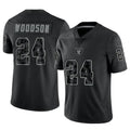 BIPIHUC LV.Raiders #24 Charles Woodson Player RFLCTV Limited Black Stitched Jerseys