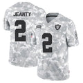 BIPIHUC LV.Raiders #2 Ashton Jeanty Player Arctic Camo Salute to Service Limited  Stitched Jerseys