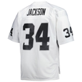 BIPIHUC LV.Raiders #34 Bo Jackson Mitchell & Ness White Big & Tall 1988 Retired Player Replica Stitched Jerseys