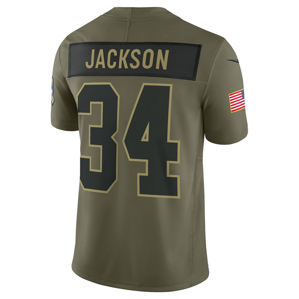BIPIHUC LV.Raiders #34 Bo Jackson Player Salute To Service Limited Olive Stitched Jerseys