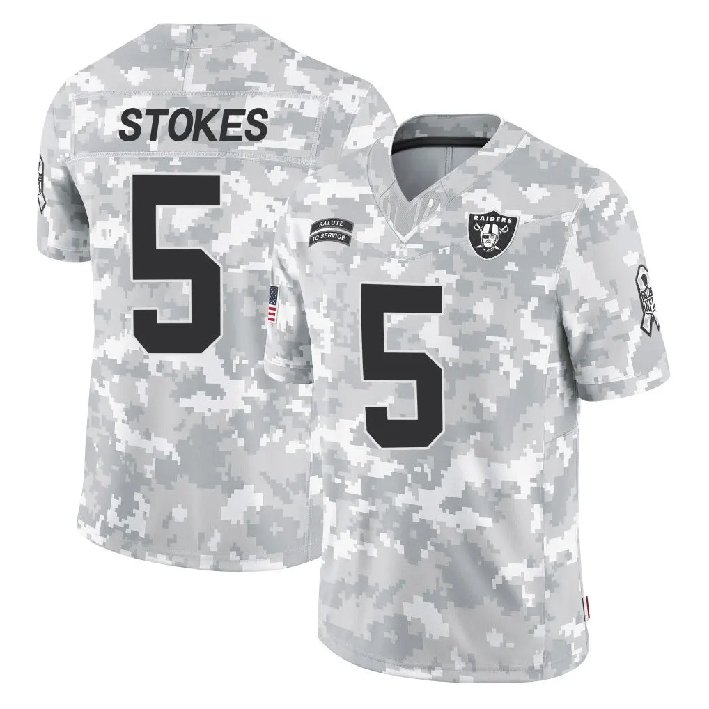 BIPIHUC LV.Raiders #5 Eric Stokes Player Arctic Camo Salute To Service Limited Game Stitched Jerseys