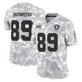 BIPIHUC LV.Raiders #89 Brock Bowers Player Arctic Camo Salute to Service Limited  Stitched Jerseys